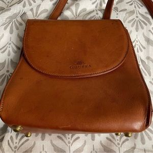 Ghurka brown adjustable strap purse bag